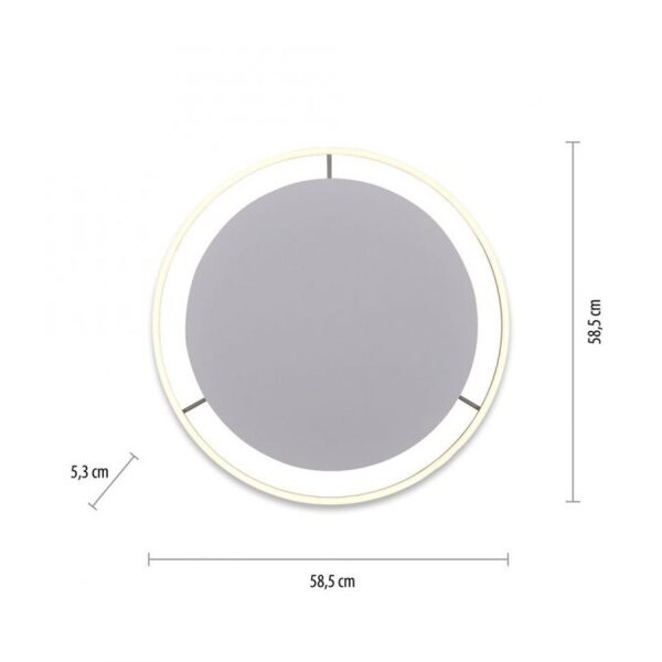 Lampe de plafonnier LED dimmable aluminium Ø58,5 cm 3650 lm 28 W