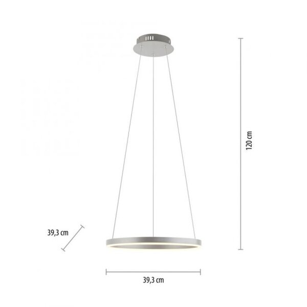 Lampe à suspension LED à intensité variable Aluminium Métal Ø39,3 cm 20 W