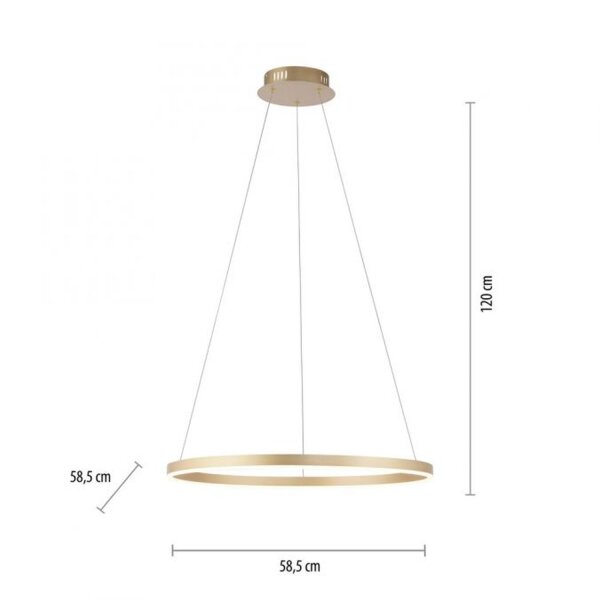 Suspension LED à intensité variable Ø58,5 cm 3000 K en laiton