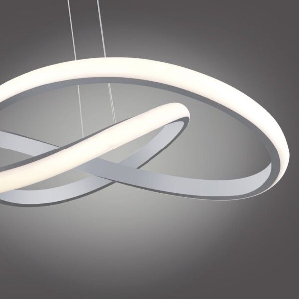 Suspension LED à intensité variable en aluminium 3000 K L:57 cm