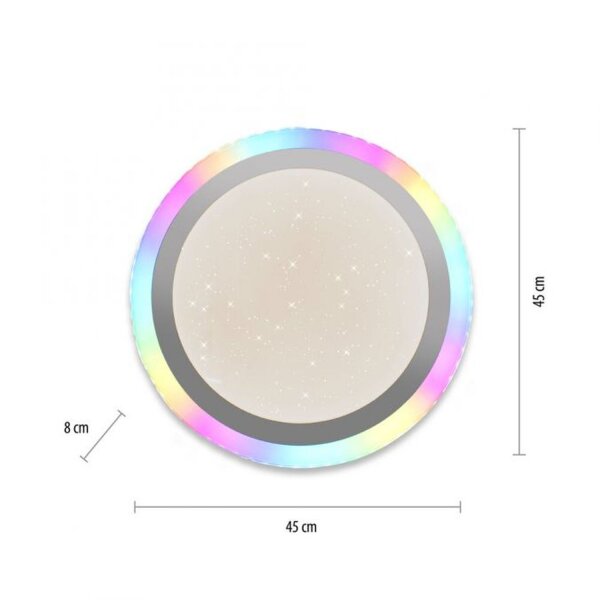 Lampe de plafonnier LED Rainbow RGB Dimmer Ø45 cm Télécommande