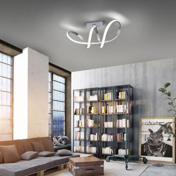 Lampe de plafonnier LED à intensité variable en aluminium 3000 K blanc chaud