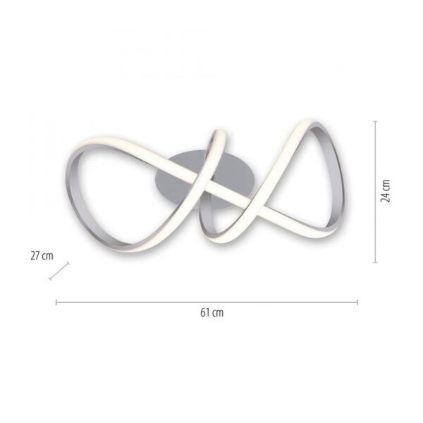 Lampe de plafonnier LED à intensité variable en aluminium 3000 K blanc chaud