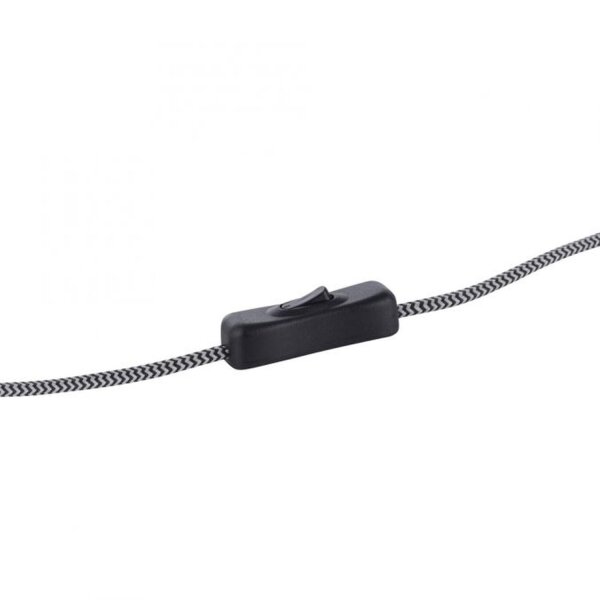 Lampe de table Abat-jour en verre Gris fumé Noir E27 23 cm petit