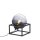 Lampe de table Abat-jour en verre Gris fumé Noir E27 23 cm petit