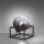 Lampe de table Abat-jour en verre Gris fumé Noir E27 23 cm petit