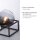 Lampe de table Abat-jour en verre Gris fumé Noir E27 23 cm petit