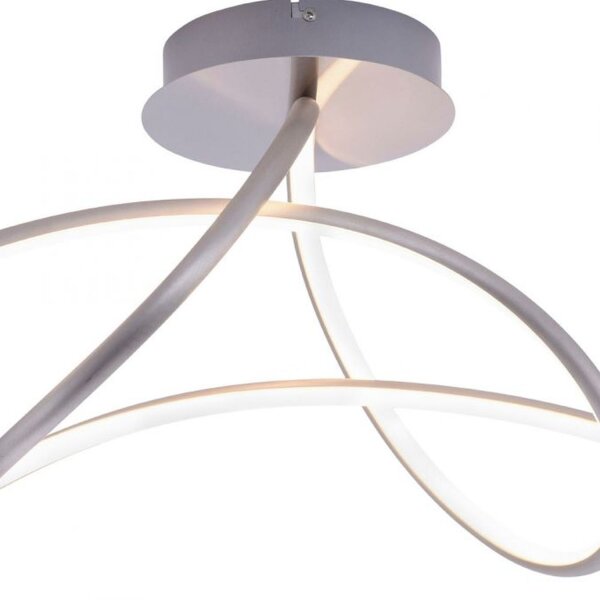 Lampe de plafonnier LED incurvée en acier 3000 K blanc chaud