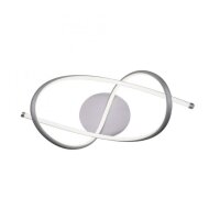 Lampe de plafonnier LED incurvée en acier 3000 K...