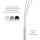 Confortable lampe à arc métal tissu E27 190 cm 3-flmg