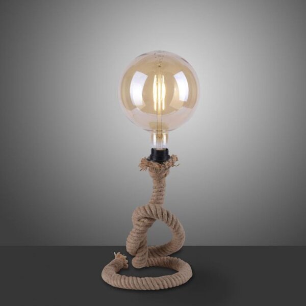 Lampe de table vintage E27 jusquà 15 W 33 cm corde tau