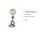 Lampe de table vintage E27 jusquà 15 W 33 cm corde tau