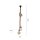 Suspension vintage E27 2 flammes Ø10 cm corde tau