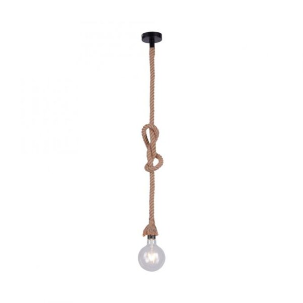 Suspension vintage E27 jusquà 15 W Ø10 cm rond corde tau