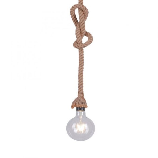 Suspension vintage E27 jusquà 15 W Ø10 cm rond corde tau