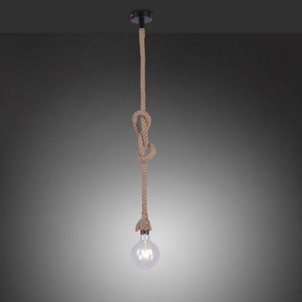 Suspension vintage E27 jusquà 15 W Ø10 cm rond corde tau