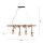 Suspension vintage poutre en bois corde E27 100 cm
