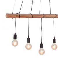 Suspension allongée en bois 110 cm E27 Scandinave
