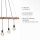 Suspension allongée en bois 110 cm E27 Scandinave
