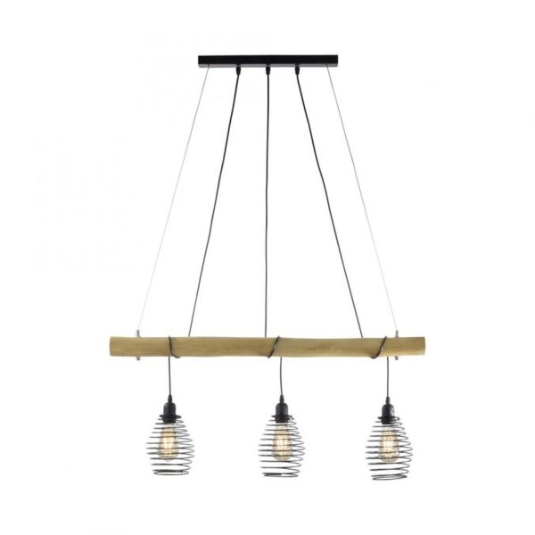 Suspensions E27 90 cm Noir Naturel Vintage
