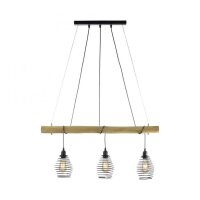 Suspensions E27 90 cm Noir Naturel Vintage