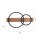 Lampe de plafonnier LED Bois Métal Naturel Noir 53 cm 3200 lm