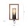 Applique avec interrupteur Bois Métal H:25 cm E27 Rétro