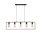 Lampe à suspendre naturelle Rétro Bois Métal L:100 cm 5-flmg