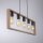 Lampe à suspendre naturelle Rétro Bois Métal L:100 cm 5-flmg