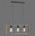 Lampe à suspendre naturelle Rétro Bois Métal L:69 cm 3-flmg