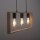 Lampe à suspendre naturelle Rétro Bois Métal L:69 cm 3-flmg