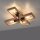 Lampe de plafonnier naturelle Rétro Bois Métal L:62 cm E27