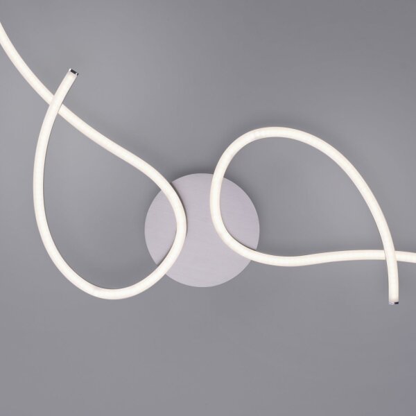 Plafonnier LED flexible acier métal blanc chaud 14 W