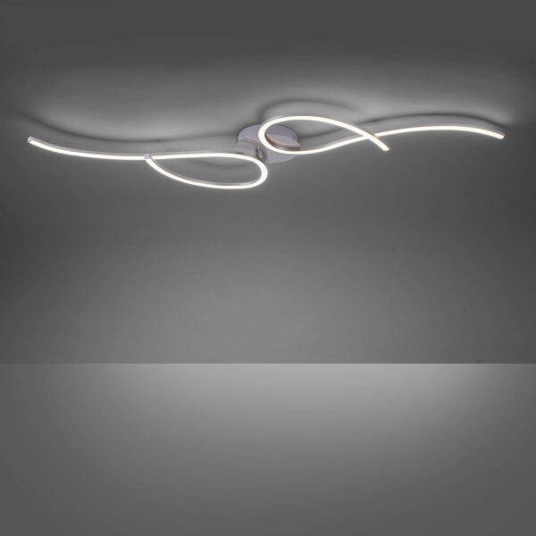 Plafonnier LED flexible acier métal blanc chaud 14 W