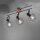 Spot de plafond réglable bois métal 83 cm E27 Vintage