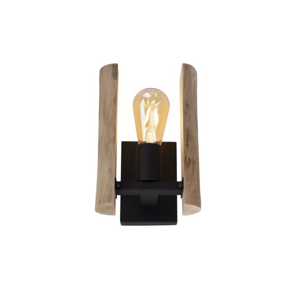Applique décorative Vintage bois métal E27 H:25 cm