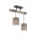 Plafonnier pauvre en bois poutre tissu 47,5 cm de long