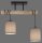 Plafonnier pauvre en bois poutre tissu 47,5 cm de long