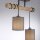 Plafonnier pauvre en bois poutre tissu 47,5 cm de long