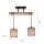 Plafonnier pauvre en bois poutre tissu 47,5 cm de long