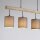 Lampe à suspendre pauvre en fleurs, poutre en bois, tissu 82,5 cm de long