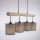 Lampe à suspendre pauvre en fleurs, poutre en bois, tissu 82,5 cm de long