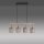 Lampe à suspendre pauvre en fleurs, poutre en bois, tissu 82,5 cm de long