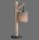 Lampe de table confortable Abat-jour en tissu Bois H:52,5 cm