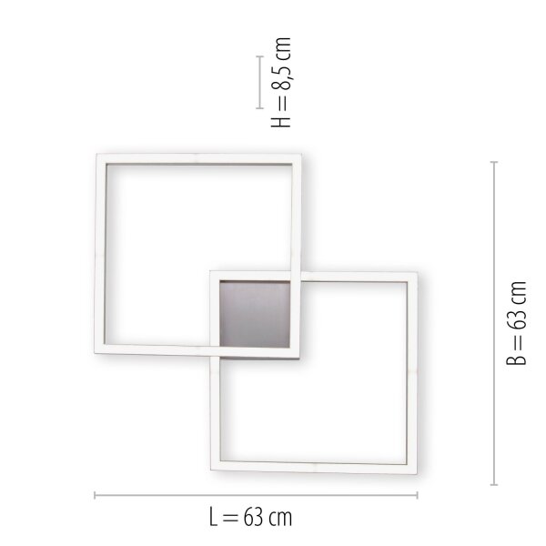 Plafonnier LED RGB métal dimmable 2700-5000 K 12 W