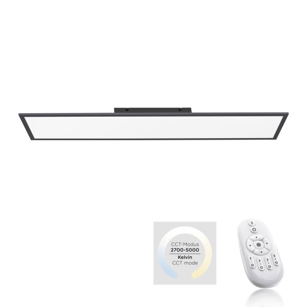 Plafonnier LED avec télécommande et variateur 26 W 100 cm