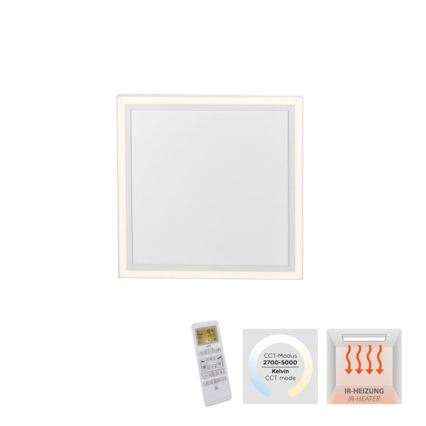 Lampe de plafonnier LED à intensité variable chauffage infrarouge L:60 cm 35 W
