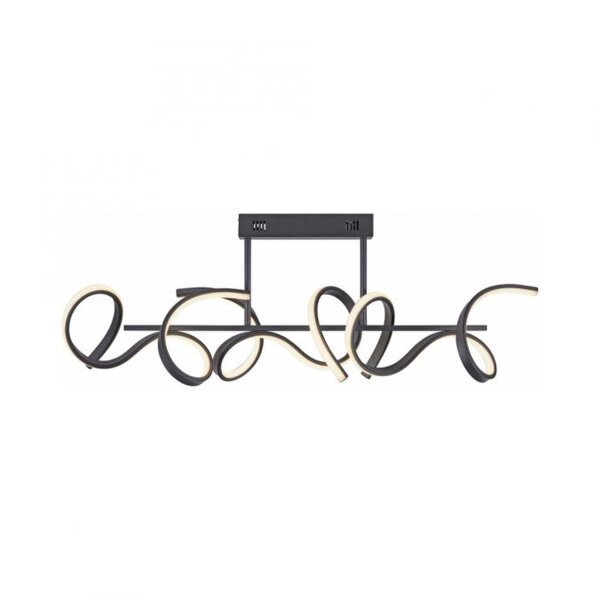 Plafonnier décoratif à LED noir 1300 lm L:82 cm