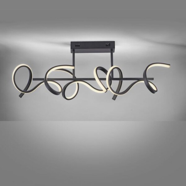 Plafonnier décoratif à LED noir 1300 lm L:82 cm
