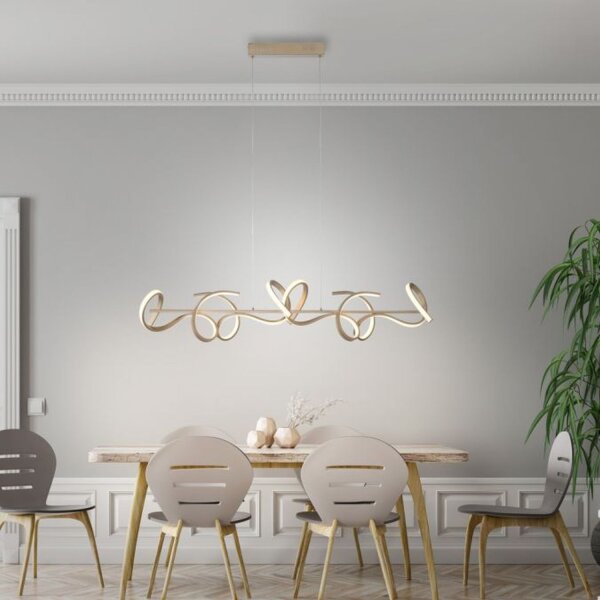 Suspension LED à intensité variable 10 W 3000 K en laiton mat